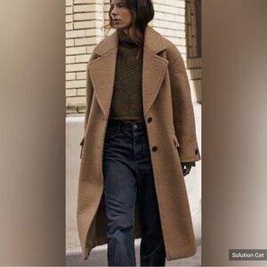 ZARA oversized boucle coat